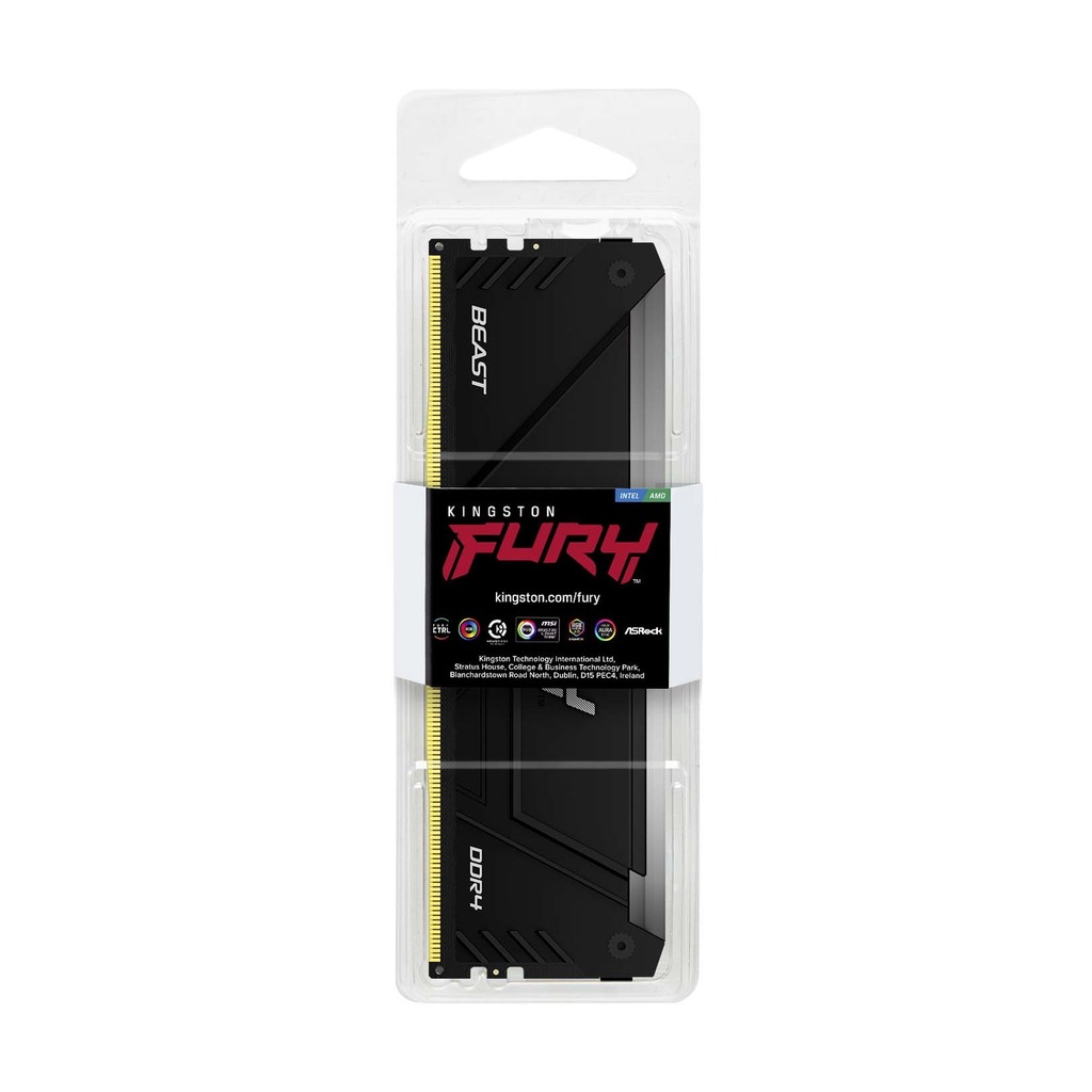 Kingston FURY Beast RGB 16GB/ DDR4/ 3600MHz/ 1.35V/ CL15/ DIMM RAM Memory