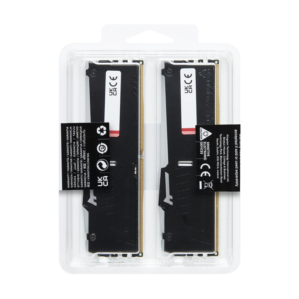 Memoria RAM Kingston FURY Beast RGB 2 x 16GB/ DDR5/ 6000MHz/ 1.35V/ CL36/ DIMM