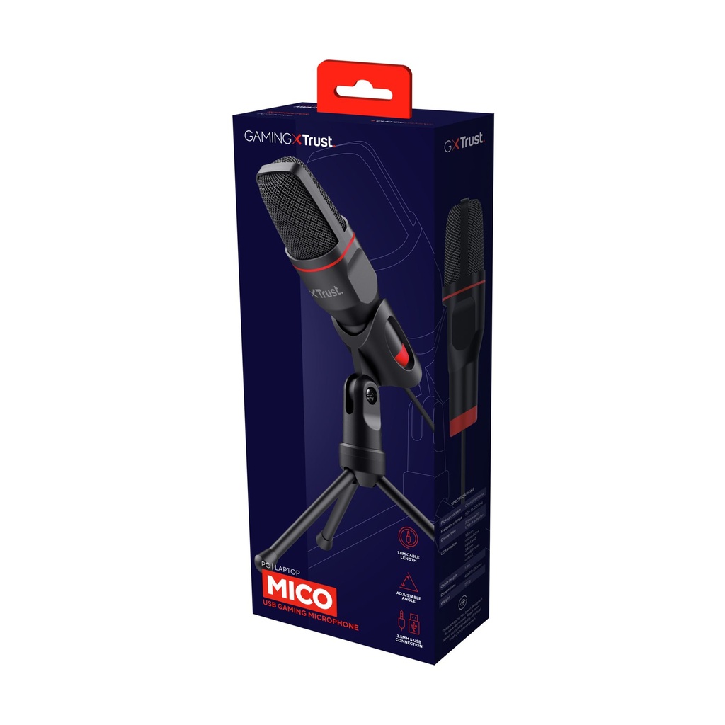 Trust Gaming GXT 212 Microphone / 3.5mm Jack / USB 2.0