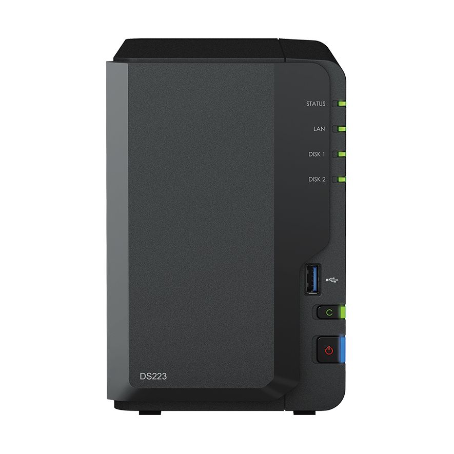 NAS Synology Diskstation DS223/ 2 Bahías 3.5"- 2.5"/ 2GB DDR4/ Formato Torre
