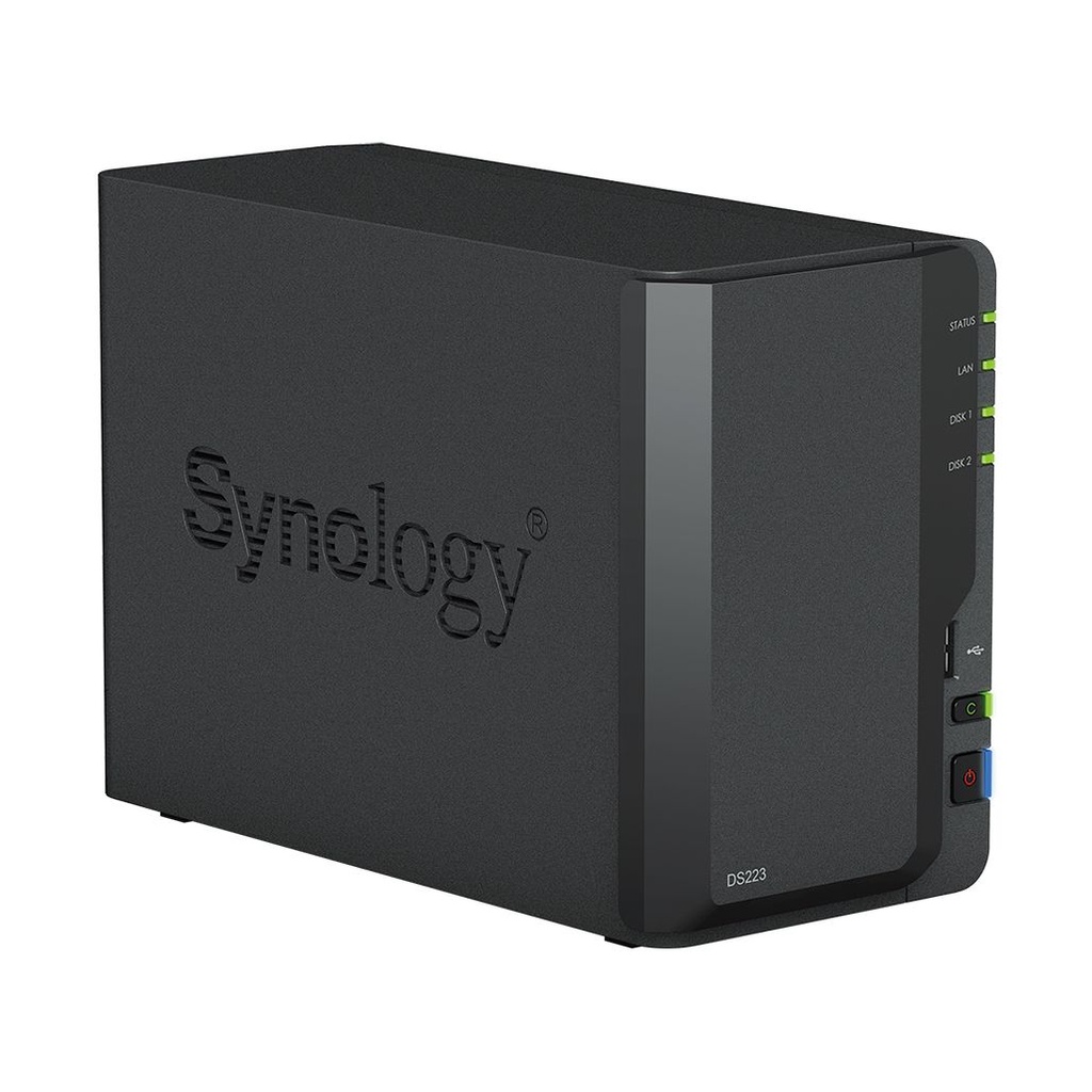 NAS Synology Diskstation DS223/ 2 Bahías 3.5"- 2.5"/ 2GB DDR4/ Formato Torre