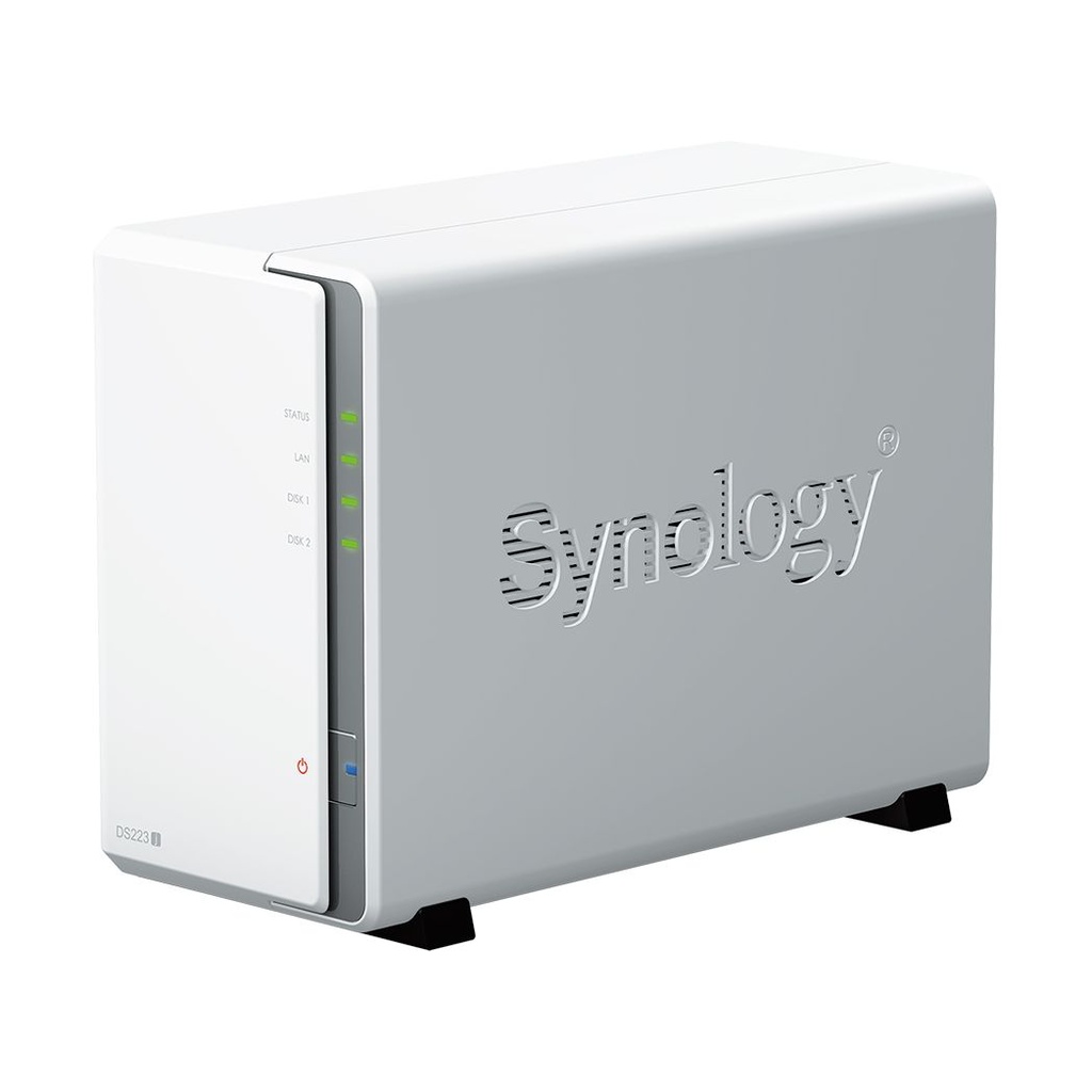 NAS Synology Diskstation DS223J/ 2 Bahías 3.5"- 2.5"/ 1GB DDR4/ Formato Torre