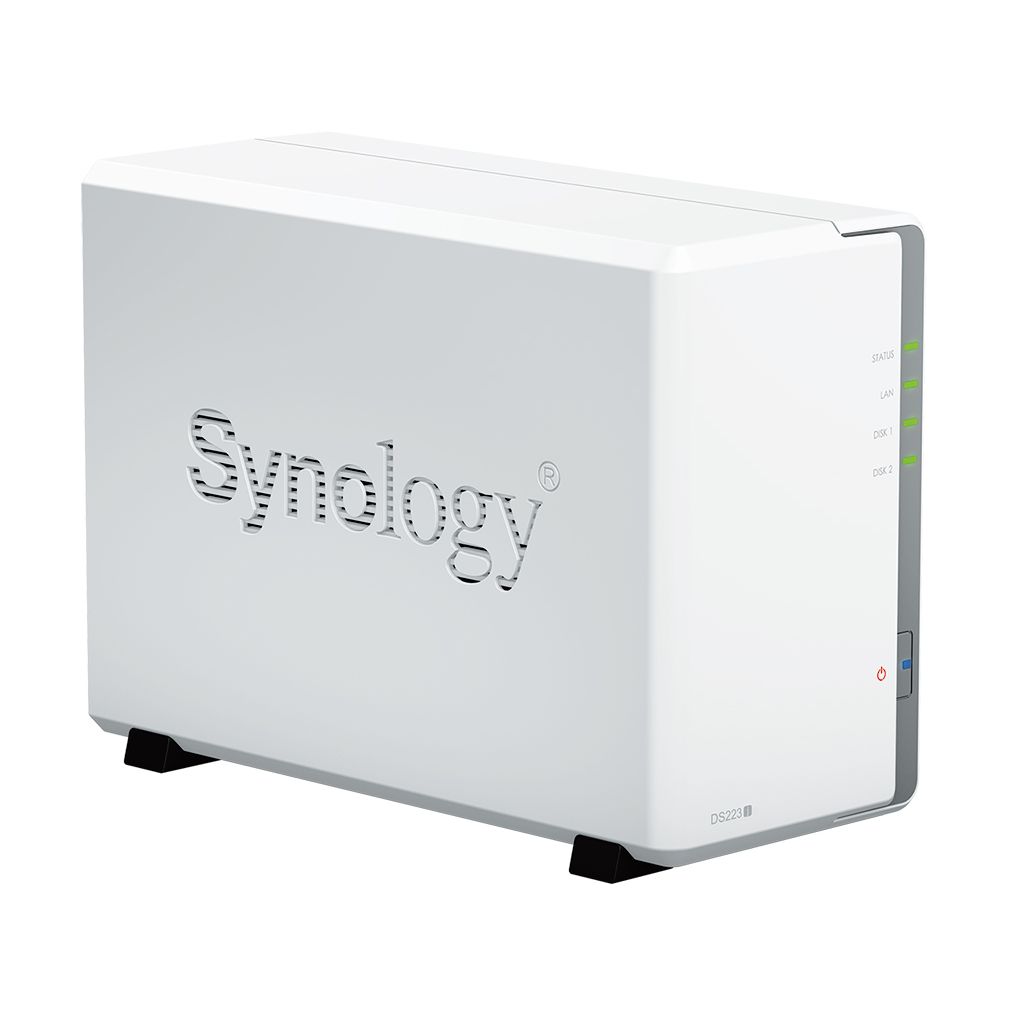 NAS Synology Diskstation DS223J/ 2 Bahías 3.5"- 2.5"/ 1GB DDR4/ Formato Torre