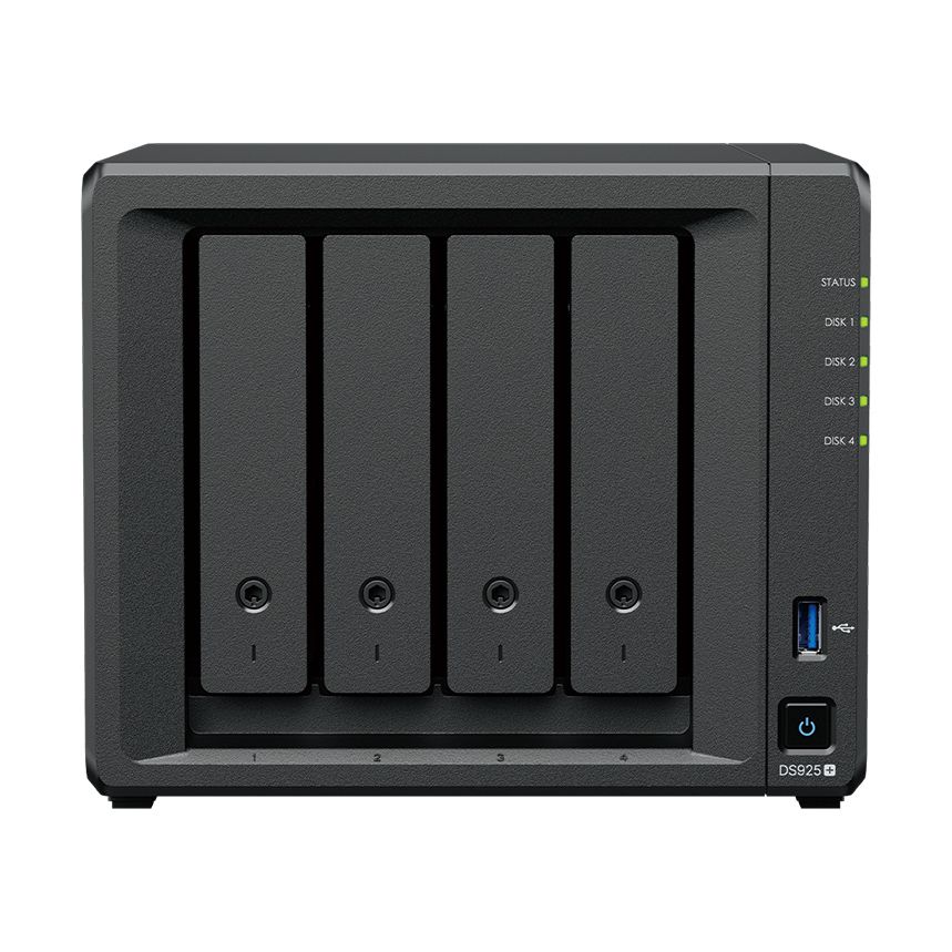 NAS Synology Diskstation DS925+/ 4 Bahías 3.5"- 2.5"/ 4GB DDR4/ Formato Torre