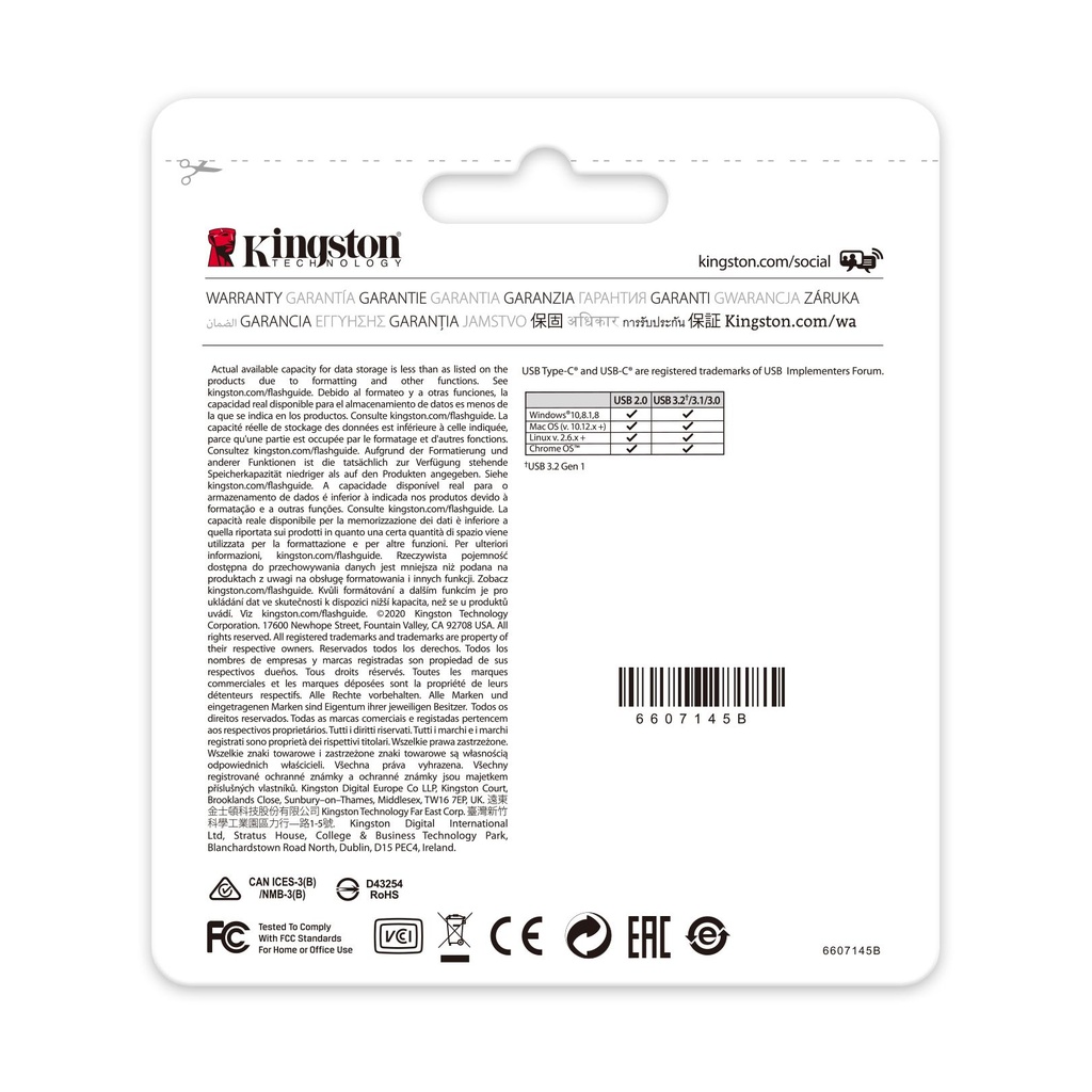 PENDRIVE KINGSTON 256GB USB-C 3.2 DT70 NEGRO