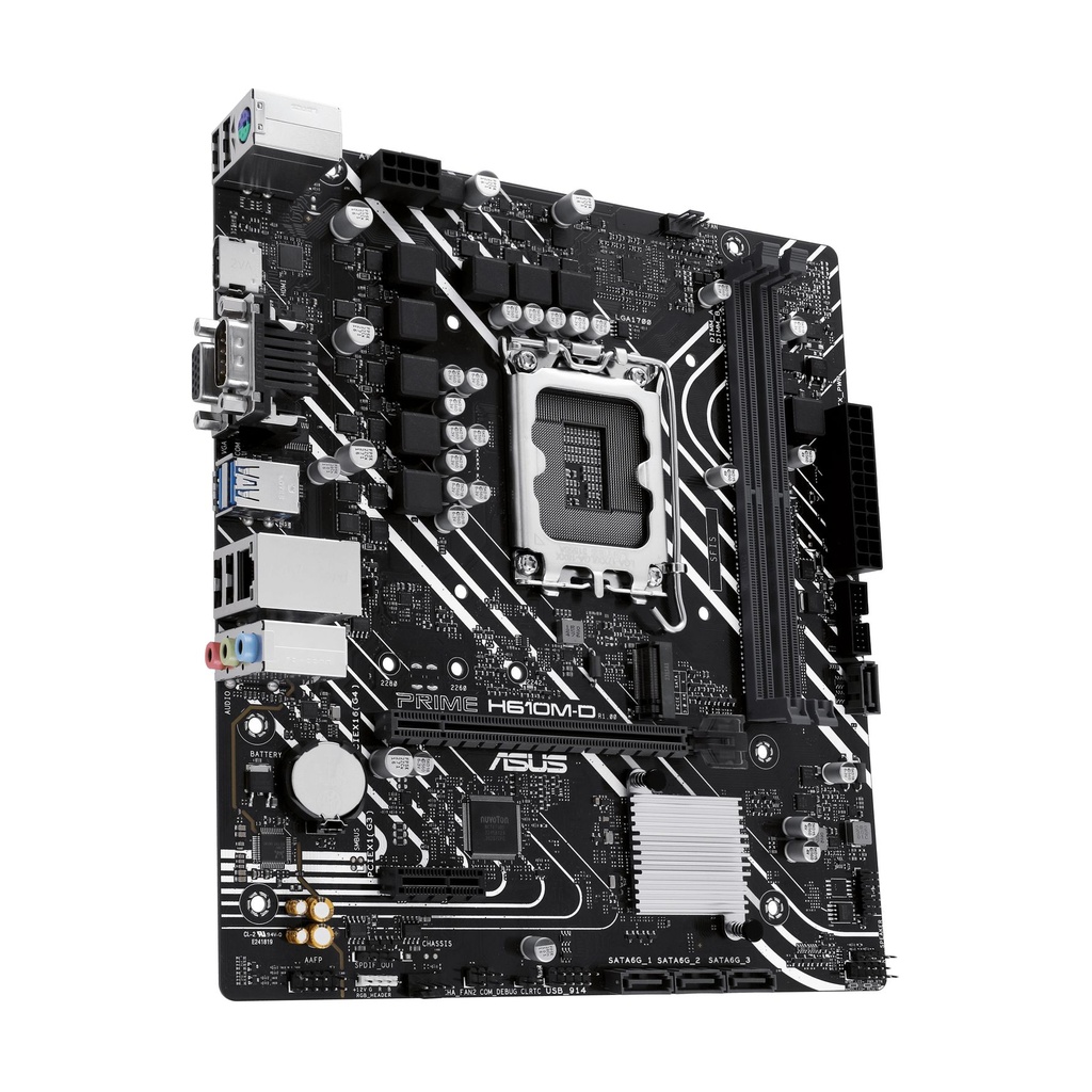 PLACA ASUS PRIME H610M-D INTEL1700 2DDR5 HDMI/VGA PCIE4.0 4SATA3 USB3.2 MATX