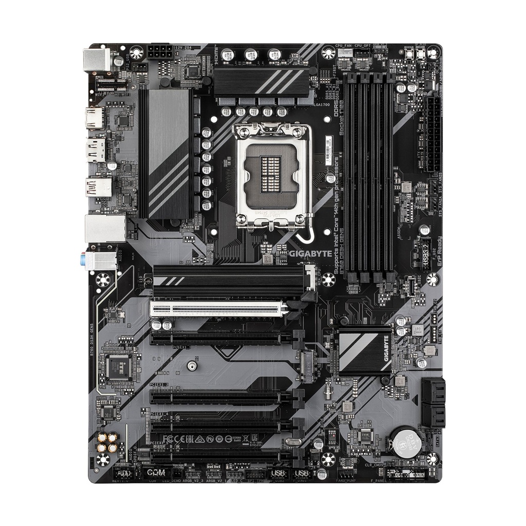 PLACA GIGABYTE  B760 DS3H GEN5 INTEL1700 4DDR5 4PCIE3.0 4SATA3 USB3.2 ATX
