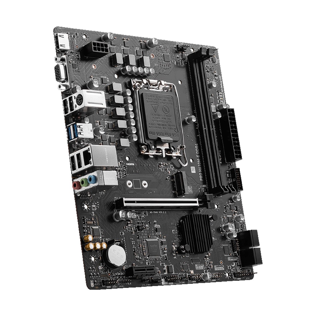 PLACA MSI PRO H610M-E D4 1700 2DDR4 HDMI 4SATA3 MATX