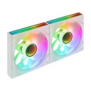 Pack 2 Ventiladores Mars Gaming MF-3DPROX2R/ 12cm/ ARGB/ Blancos