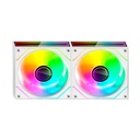 Pack 2 Ventiladores Mars Gaming MF-3DPROX2R/ 12cm/ ARGB/ Blancos