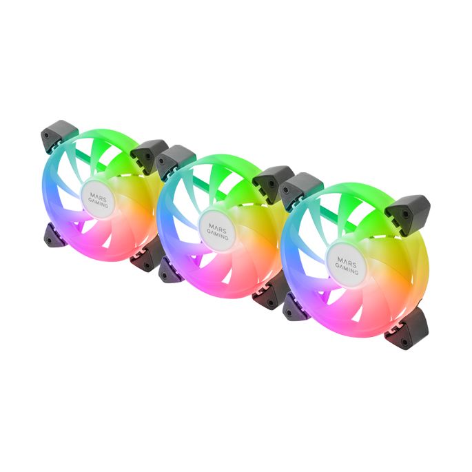 Pack 3 Ventiladores Mars Gaming MF-3A/ 12cm/ ARGB