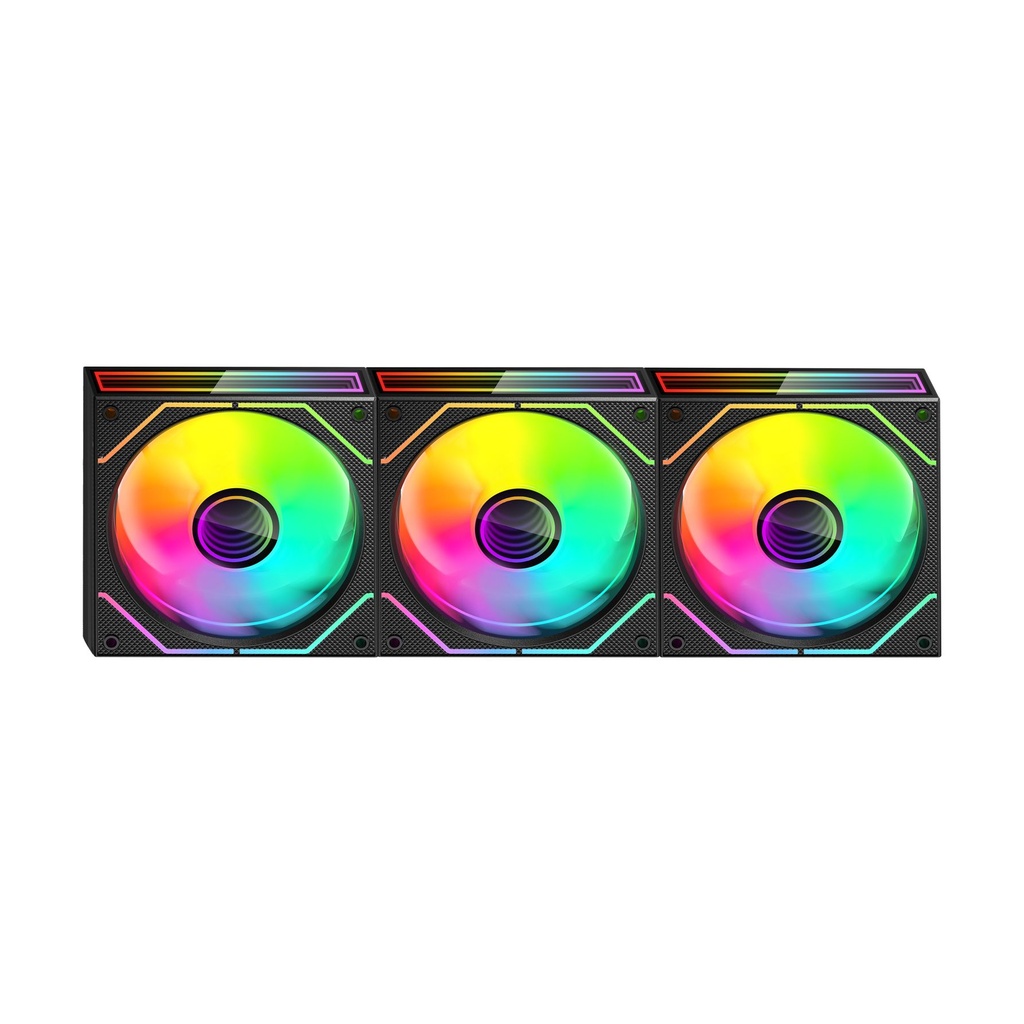 Pack 3 Ventiladores Mars Gaming MF-3DPROKIT/ 12cm + HUB + Mando a Distancia/ ARGB