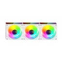 Pack 3 Ventiladores Mars Gaming MF-3DPROKIT/ 12cm + HUB + Mando a Distancia/ ARGB/ Blanco