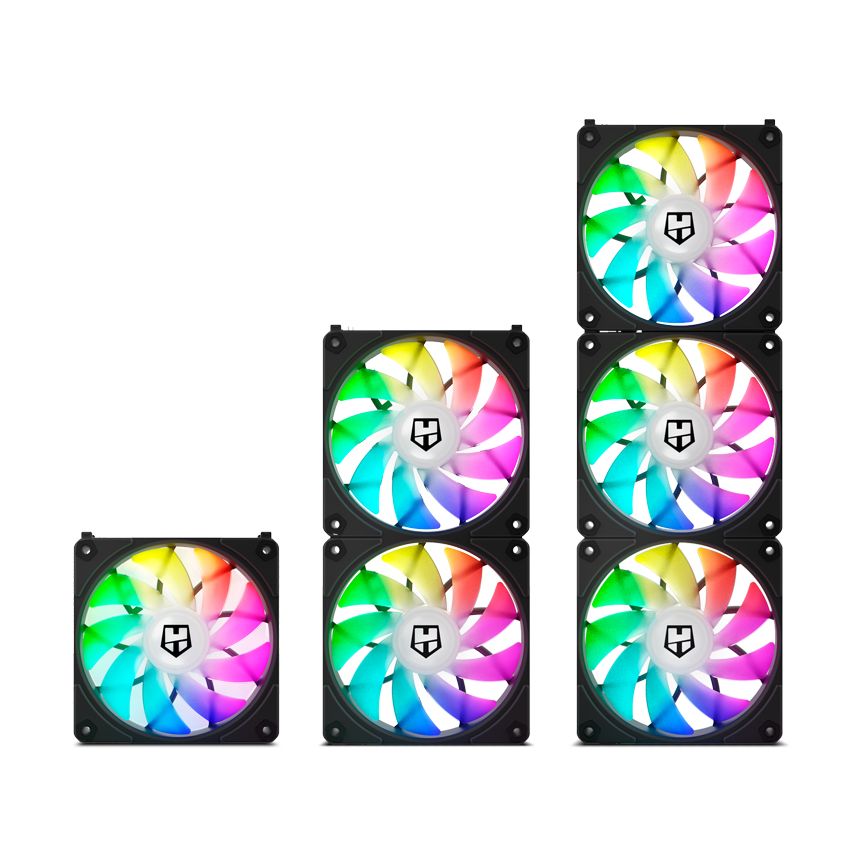Pack 3 Ventiladores Nox Easy Link/ ARGB/ 12cm