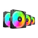 Pack 4 Ventiladores Mars Gaming MF-SI4KIT/ 12cm + HUB + Mando a Distancia/ ARGB