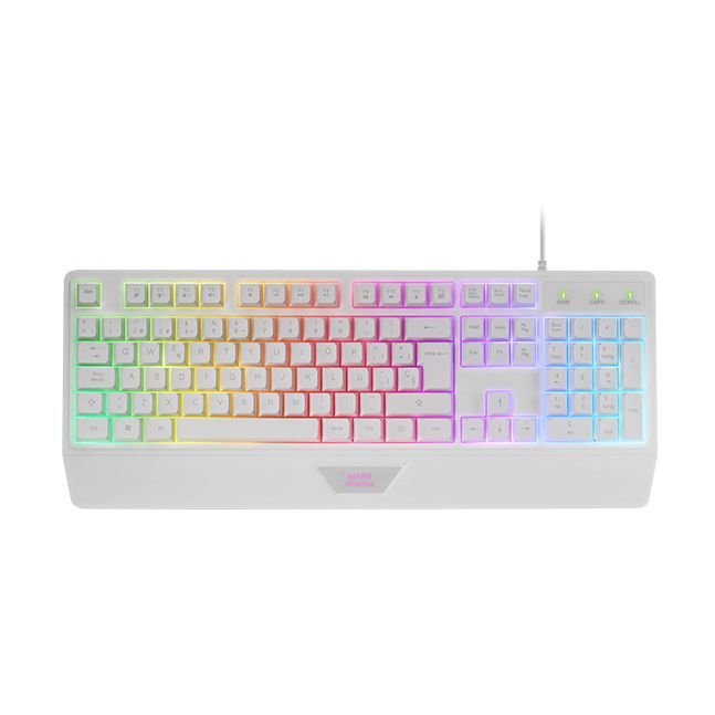 Mars Gaming MCP124 Gaming Pack/ H-MECH Keyboard + Optical Mouse + Mouse Pad/ White