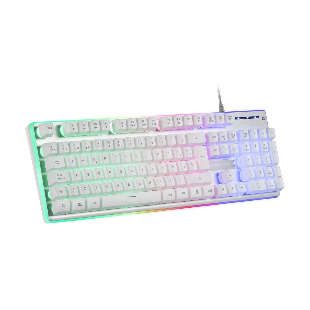 Mars Gaming MCPX Gaming Pack/ H-MECH Keyboard + Optical Mouse + Mouse Pad/ White