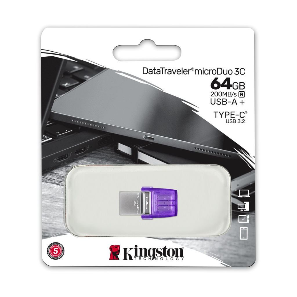 Pendrive 64GB Kingston DataTraveler microDuo 3C USB 3.2