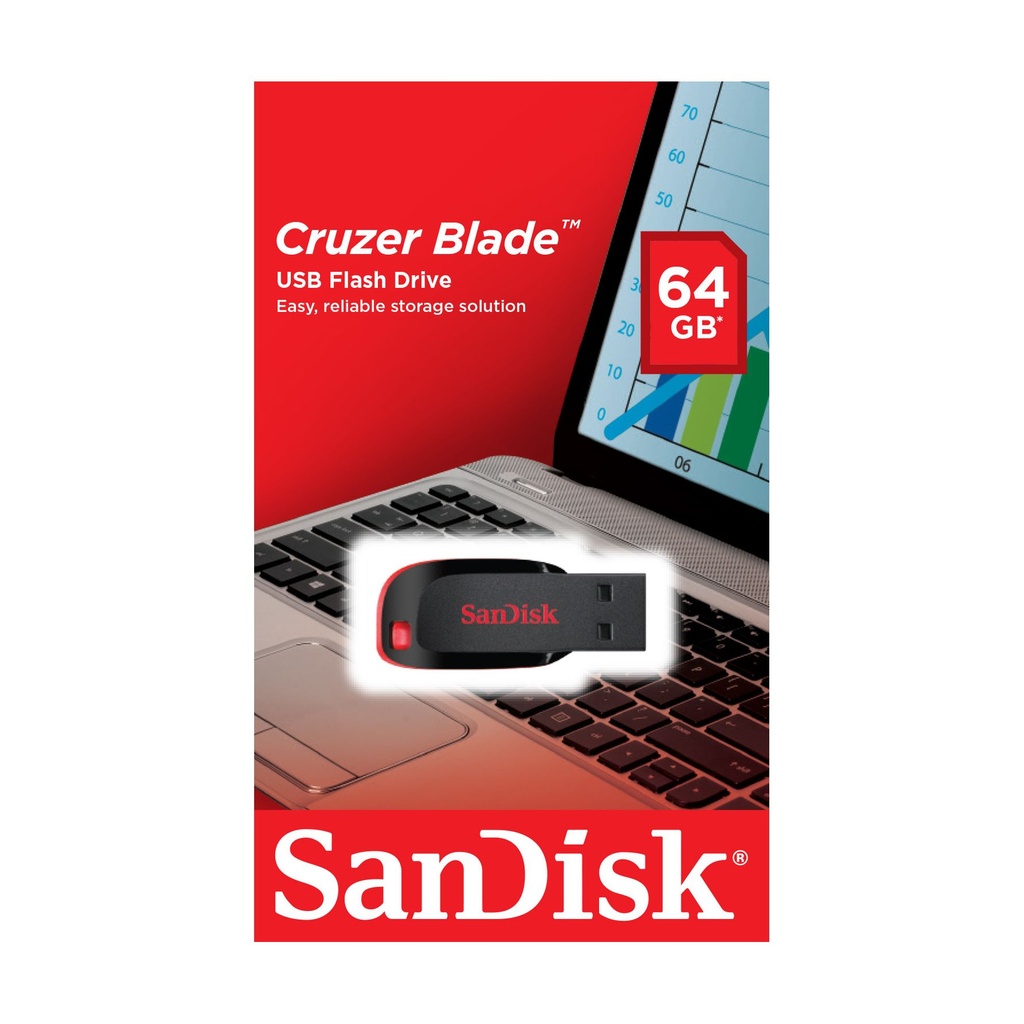 Pendrive 64GB SanDisk Cruzer Blade USB 2.0