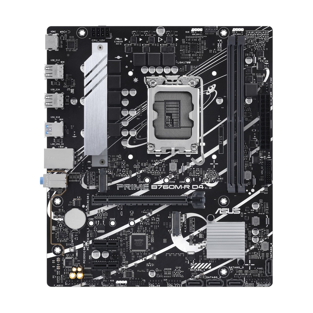 Placa Base Asus PRIME B760M-R D4 Socket 1700/ Micro ATX