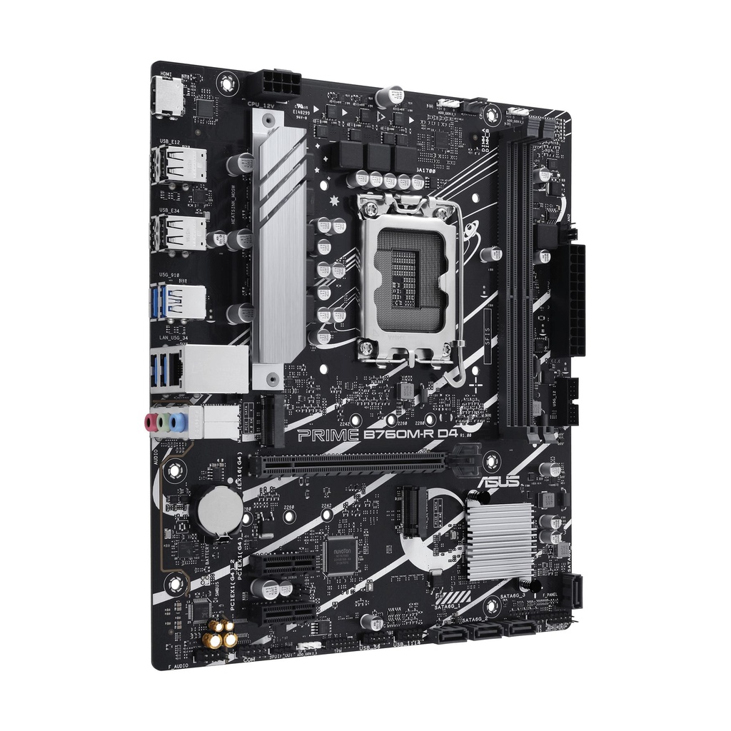 Placa Base Asus PRIME B760M-R D4 Socket 1700/ Micro ATX