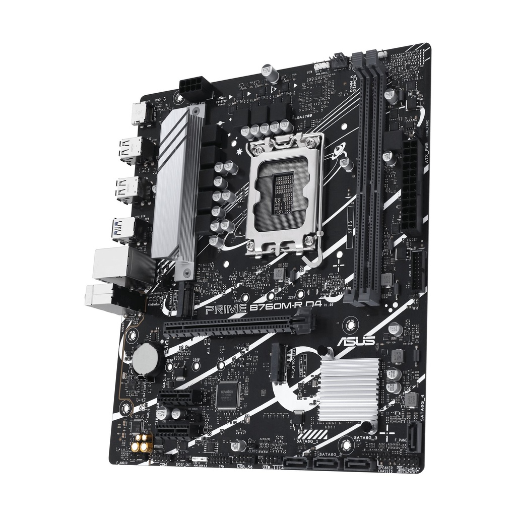 Placa Base Asus PRIME B760M-R D4 Socket 1700/ Micro ATX