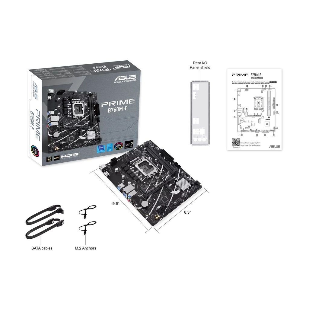 Placa Base Asus Prime B760M-F Socket 1700/ DDR5/ PCIe 4.0/ Micro ATX