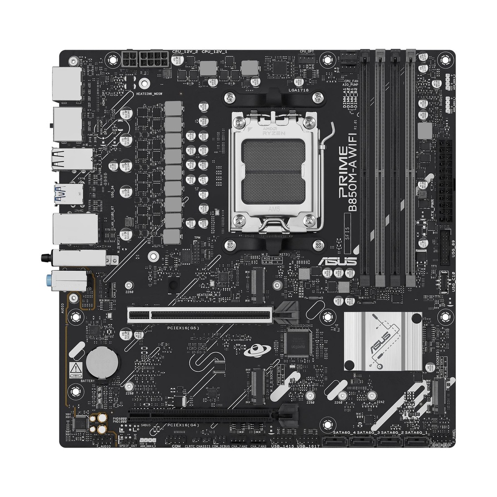 Placa Base Asus Prime B850M-A WIFI Socket AM5/ DDR5/ PCIe 5.0/ Micro ATX