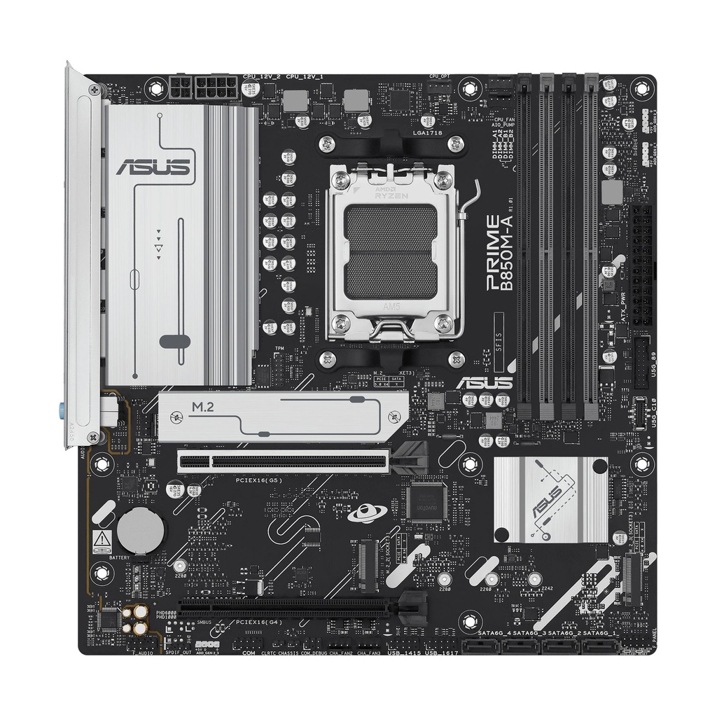 Placa Base Asus Prime B850M-A-CSM Socket AM5/ DDR5/ PCIe 5.0/ Micro ATX