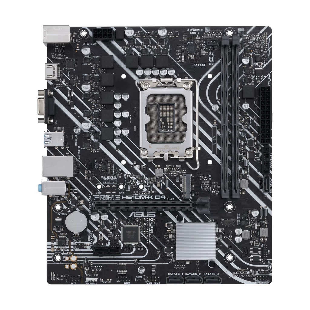 Asus Prime H610M-K D4 Motherboard/ Socket 1700/ Micro ATX