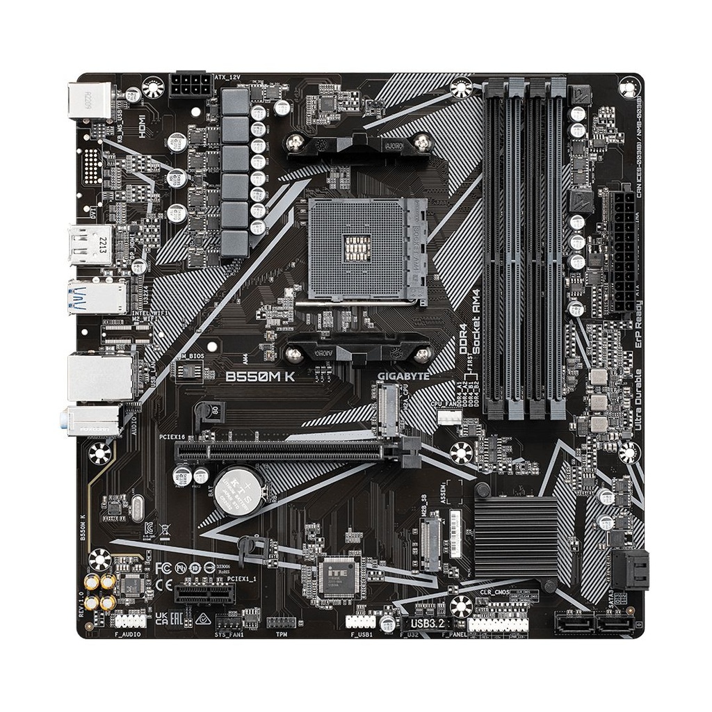 Placa Base Gigabyte B550M K Socket AM4/ Micro ATX