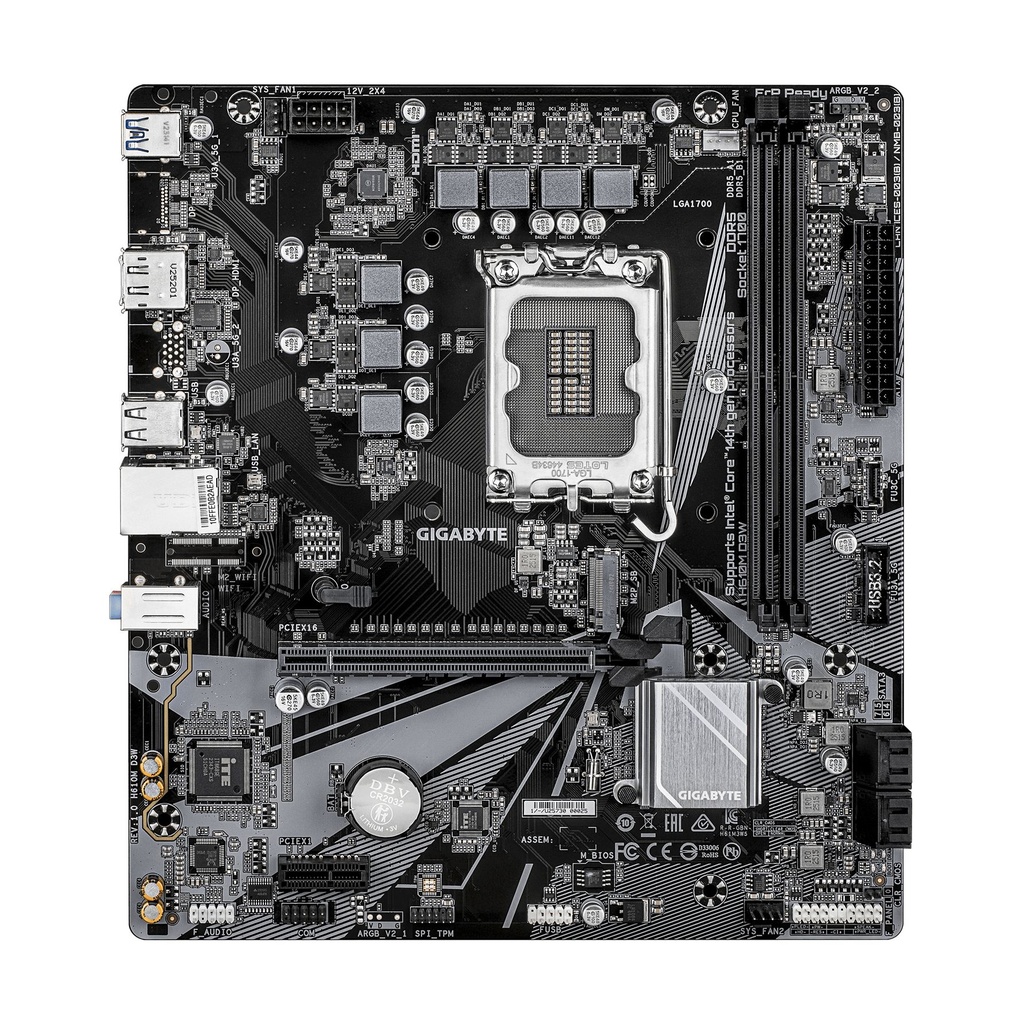 Placa Base Gigabyte H610M D3W Socket 1700/ DDR5/ PCIe 4.0/ Micro ATX