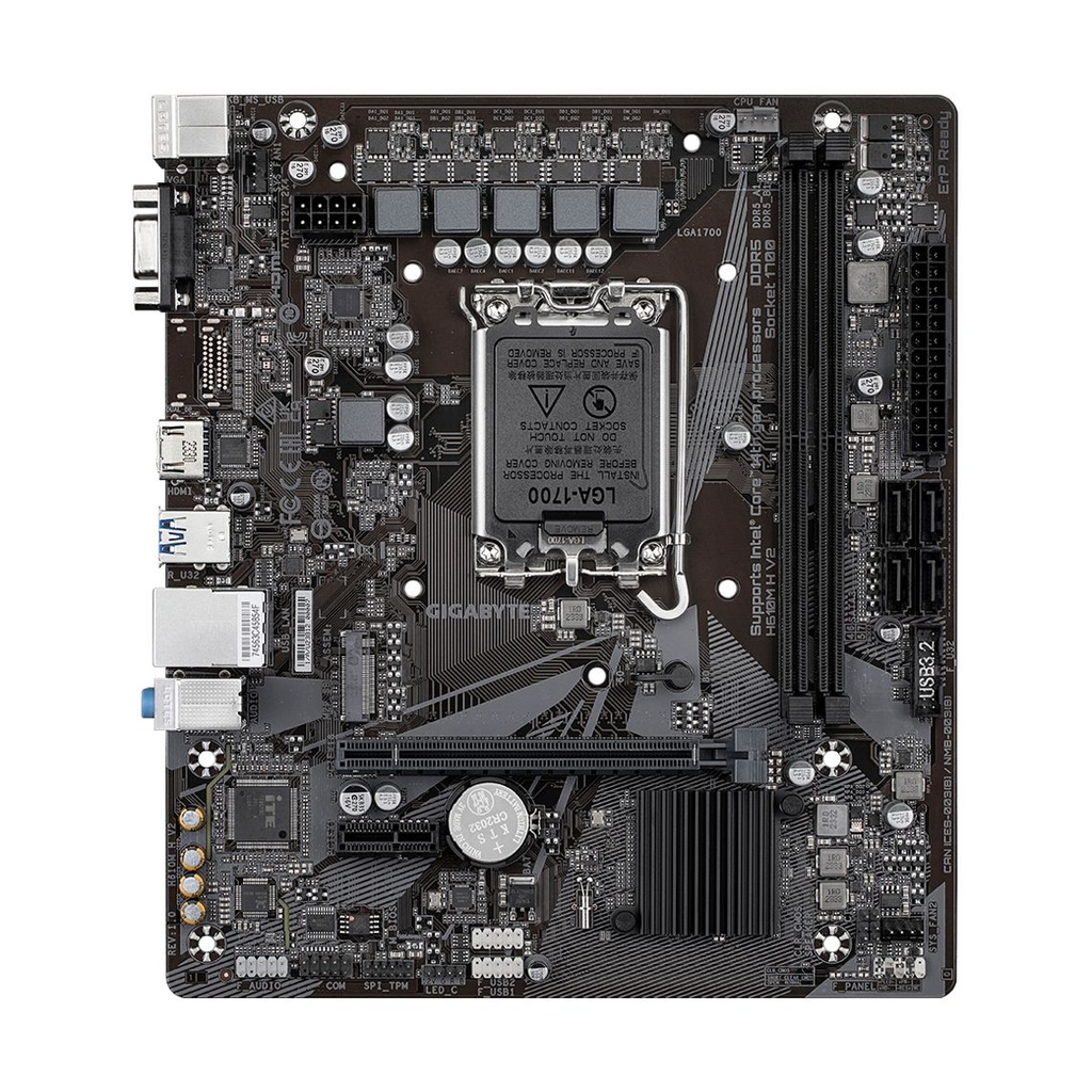 Placa Base Gigabyte H610M H V2 Socket 1700/ DDR5/ PCIe 4.0/ Micro ATX