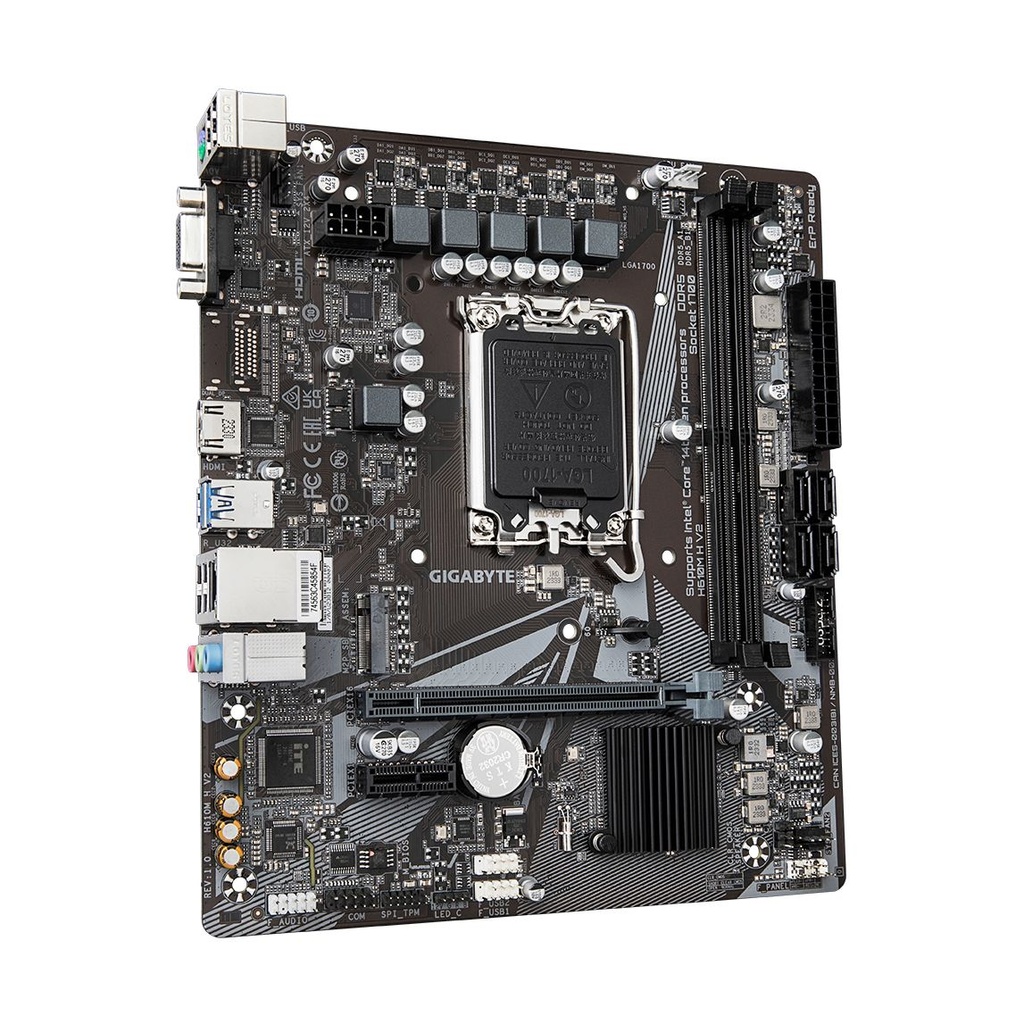 Placa Base Gigabyte H610M H V2 Socket 1700/ DDR5/ PCIe 4.0/ Micro ATX