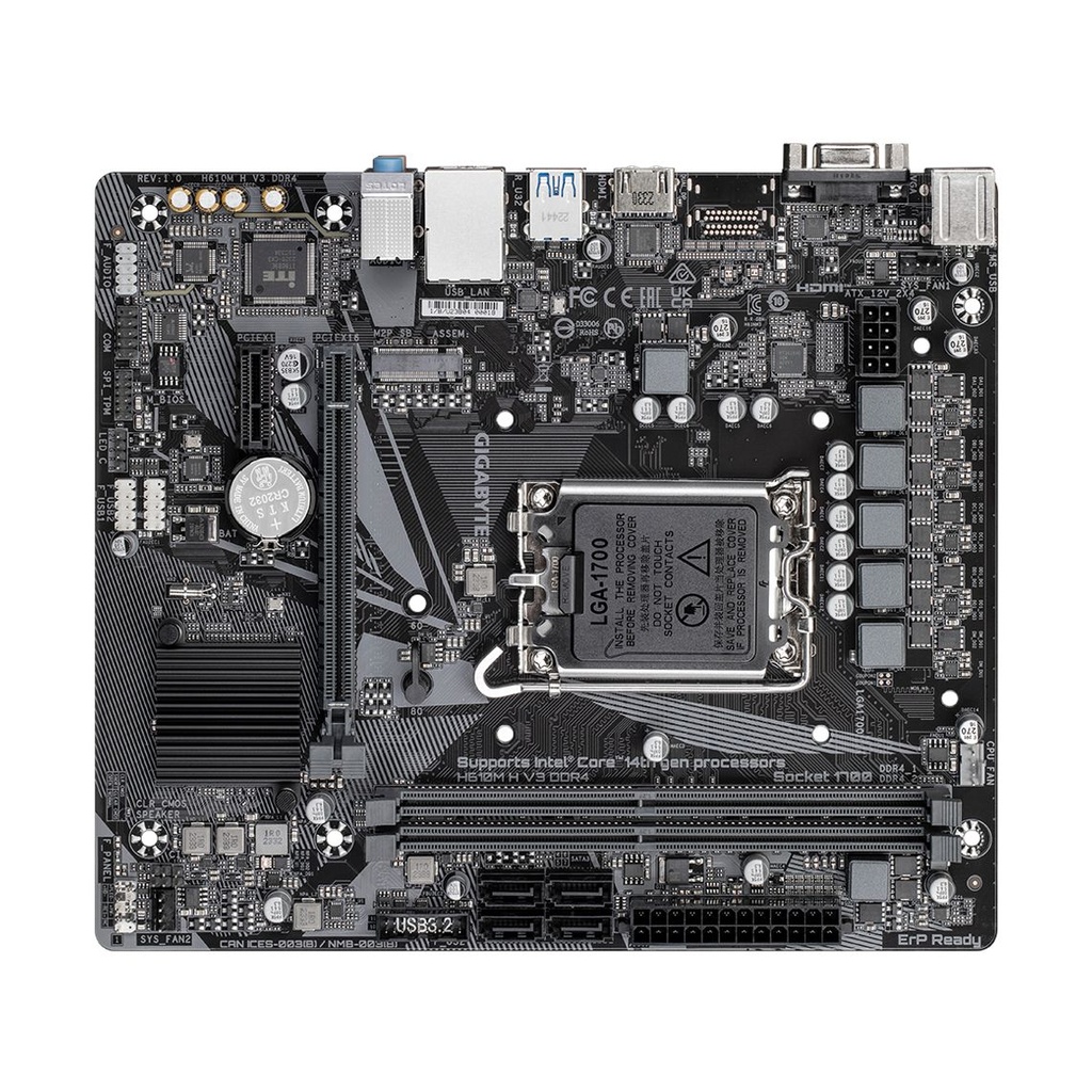 Placa Base Gigabyte H610M H V3 DDR4 Socket 1700/ Micro ATX