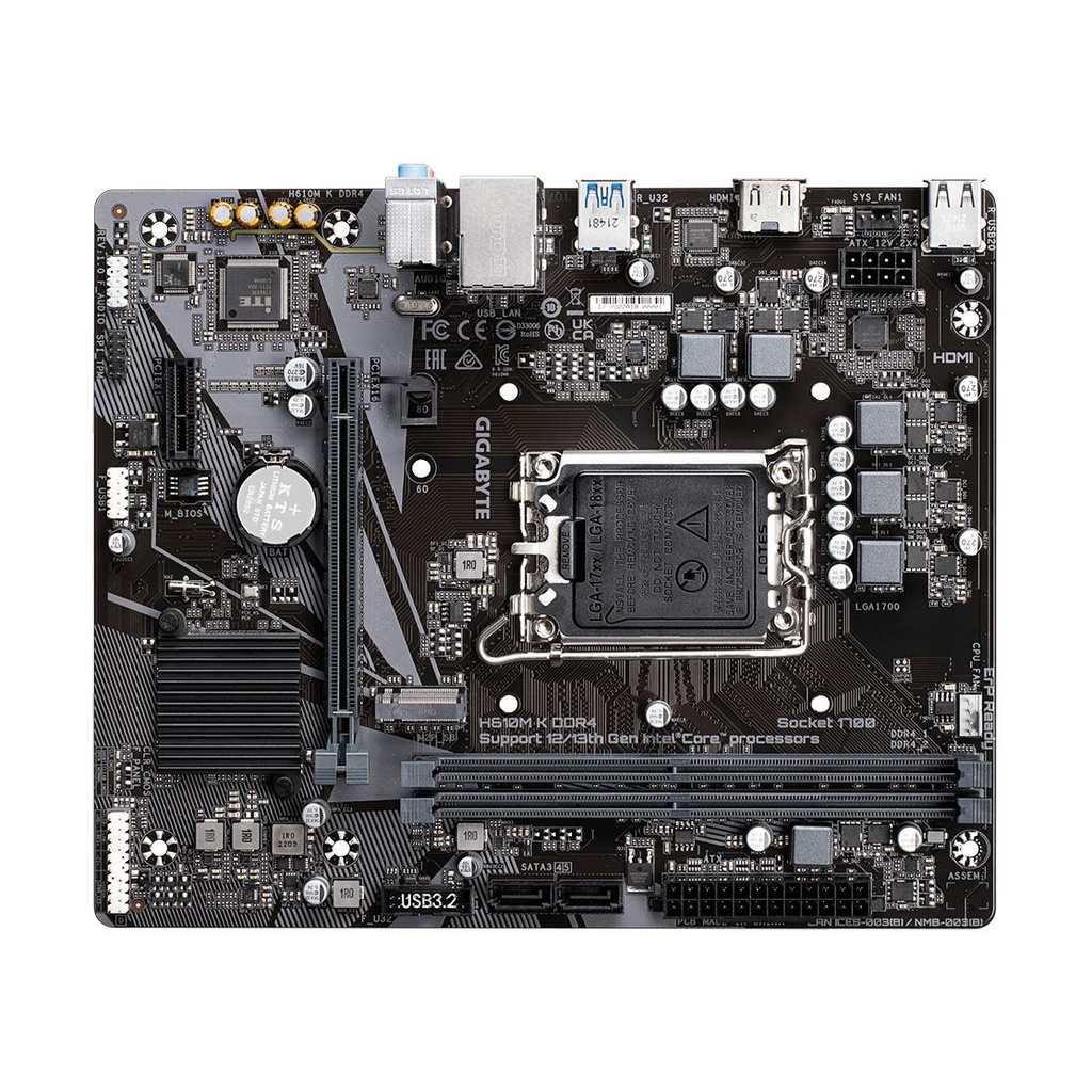 Placa Base Gigabyte H610M K DDR4 Socket 1700/ Micro ATX