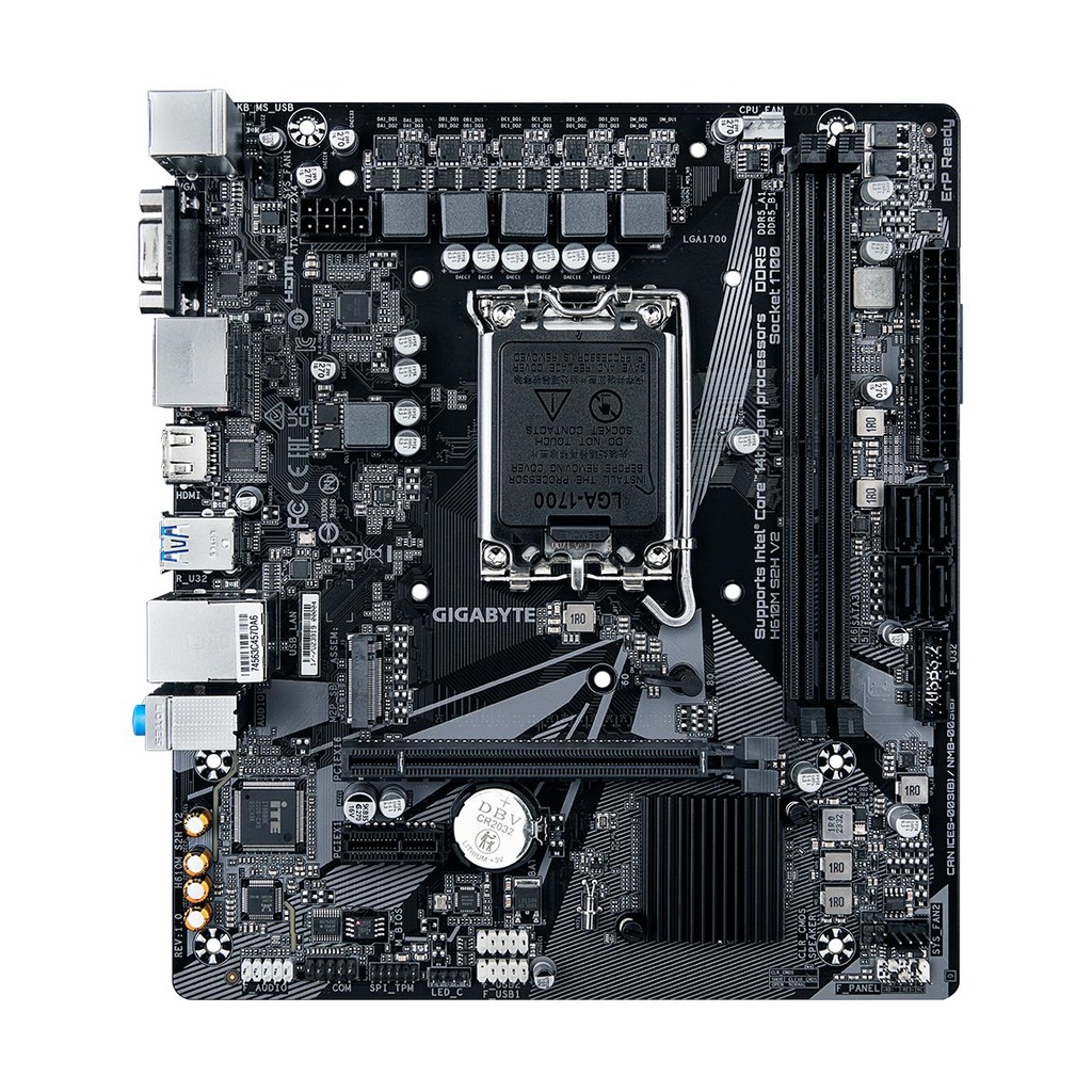 Placa Base Gigabyte H610M S2H V2 Socket 1700/ DDR5/ PCIe 4.0/ Micro ATX