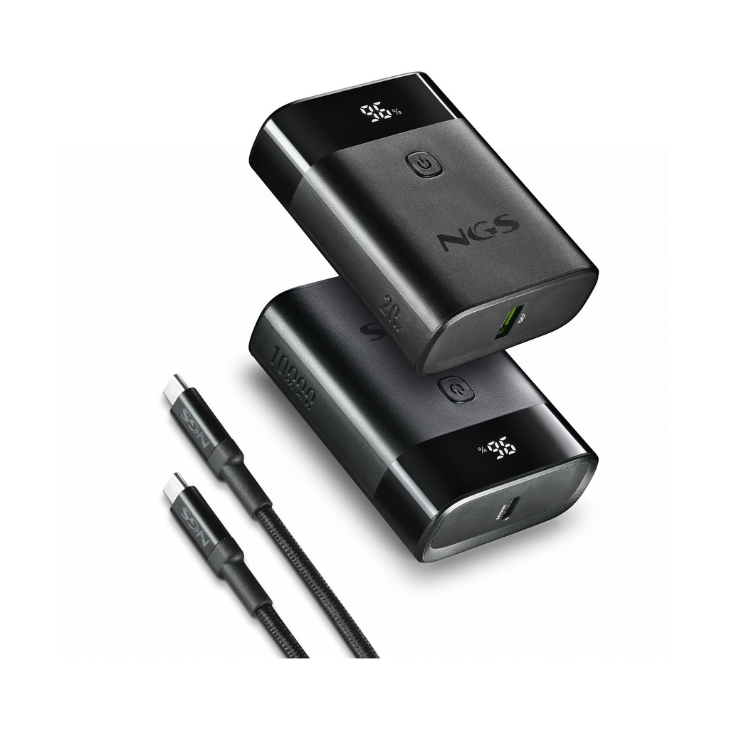 Powerbank 10000mAh NGS TWIX10/ 22.5W/ Negra