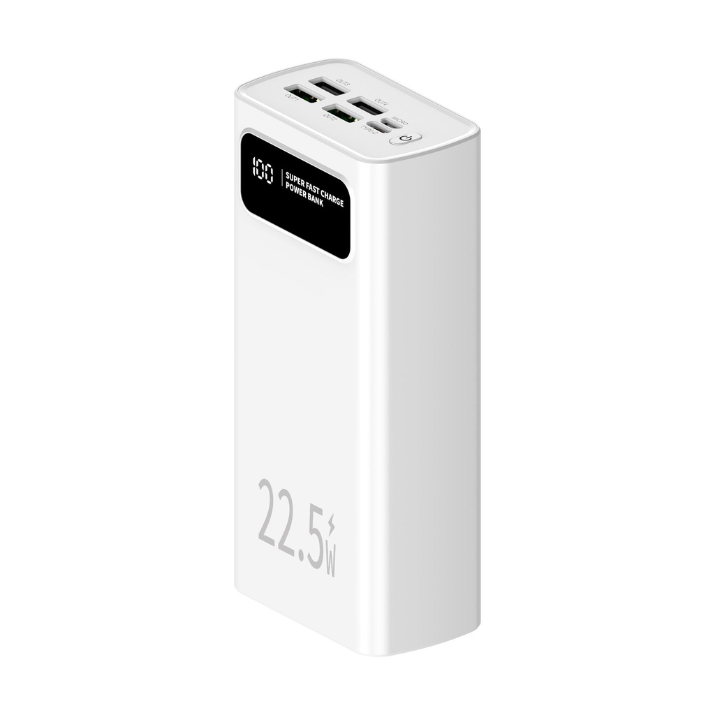 Powerbank 30000mAh Leotec LEPOW30W22W/ 22.5W/ Blanca