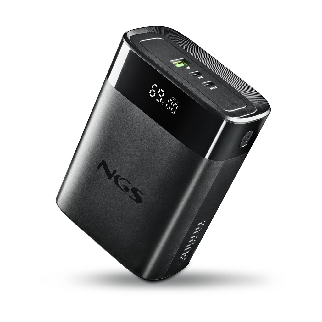 Powerbank 30000mAh NGS TWIX30/ 140W/ Compatible con Portátiles/ Negra