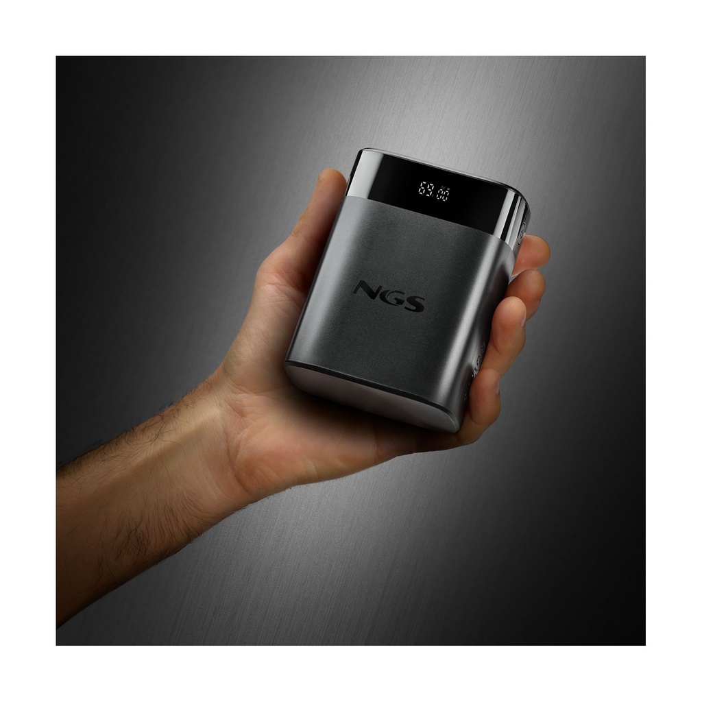 Powerbank 30000mAh NGS TWIX30/ 140W/ Compatible con Portátiles/ Negra