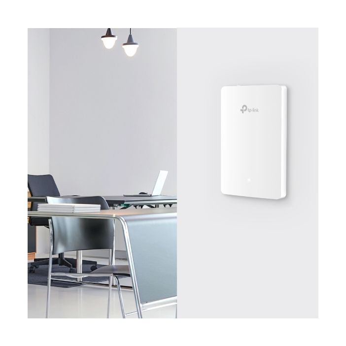 Punto de Acceso Inalámbrico TP-Link Omada EAP615-WALL/ WiFi 6/ PoE/ 1800Mbps/ 2.4GHz 5GHz/ Antenas de 4dBi/ WiFi 802.11 ax/ac/a/n/b/g 802.3af/at