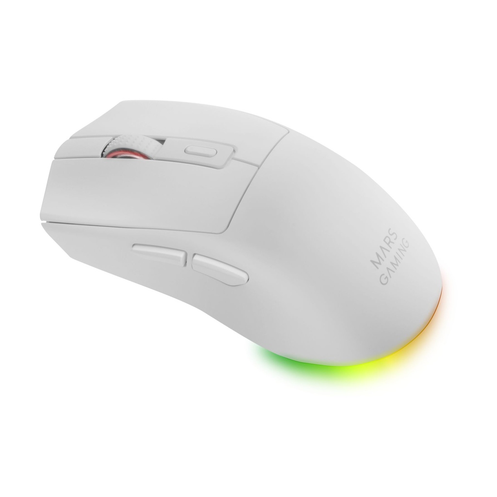 Mars Gaming MM-T3 Wireless Gaming Mouse / Rechargeable Battery / Up to 14400 DPI / White