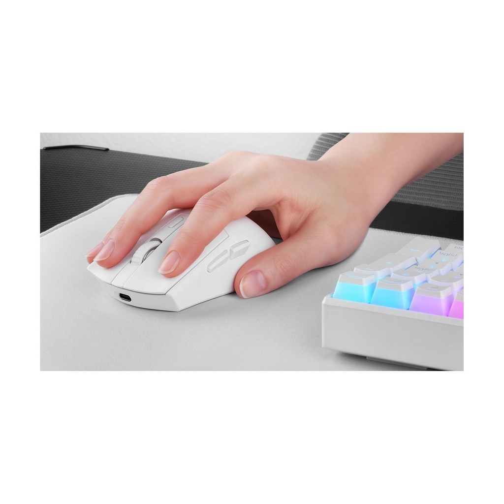 Mars Gaming MM-T3 Wireless Gaming Mouse / Rechargeable Battery / Up to 14400 DPI / White