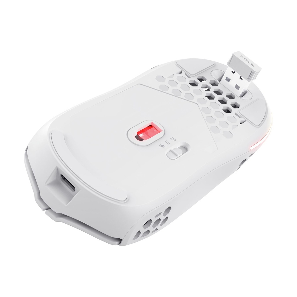 Trust Gaming GXT 929 Helox Wireless Gaming Mouse / Rechargeable Battery / Up to 4800 DPI / White
