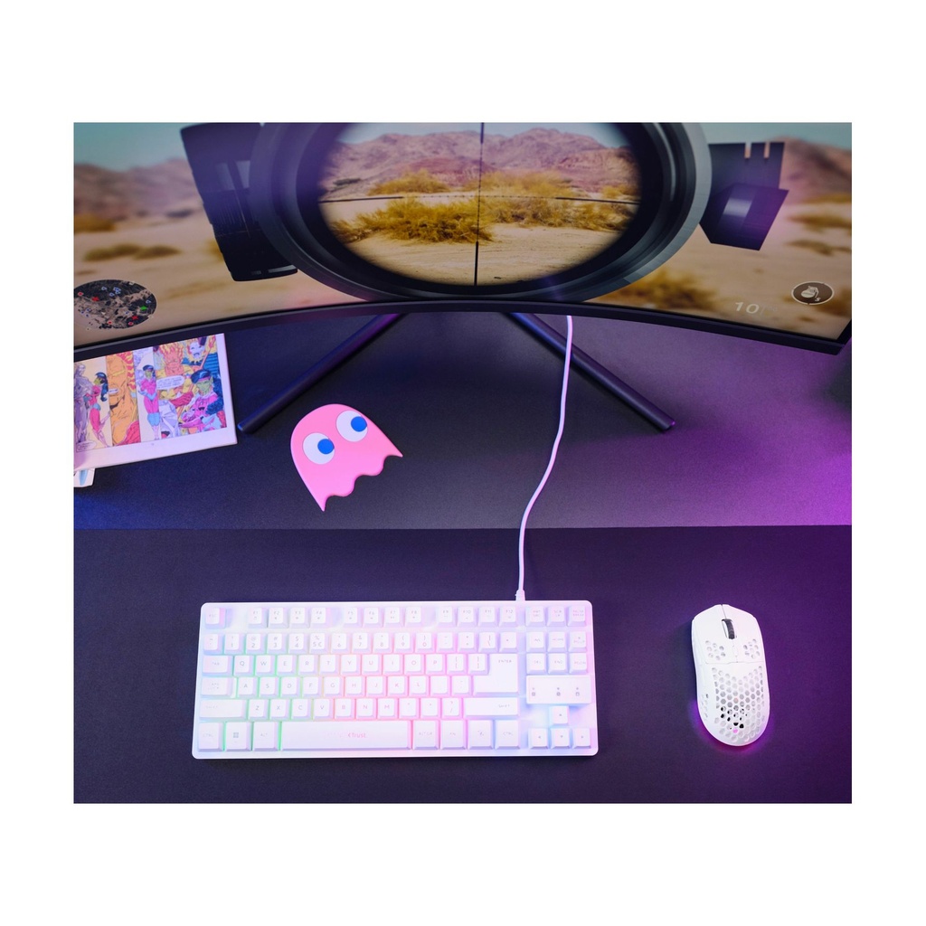 Trust Gaming GXT 929 Helox Wireless Gaming Mouse / Rechargeable Battery / Up to 4800 DPI / White