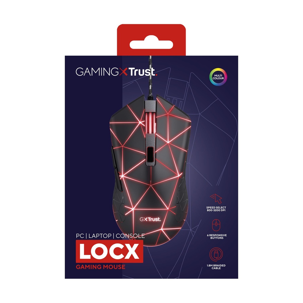 Trust Gaming GXT 133 Locx Gaming Mouse / Up to 4000 DPI