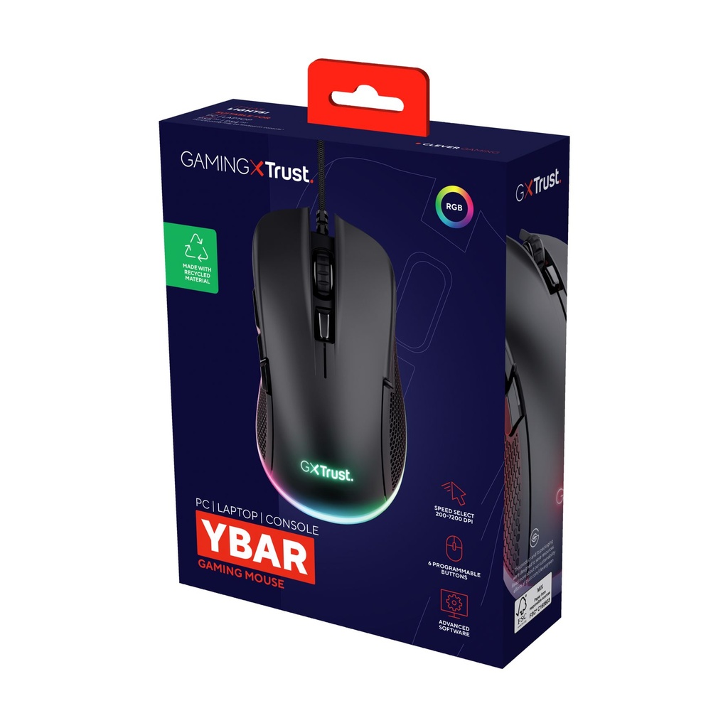 Trust Gaming GXT 922 YBAR Gaming Mouse / Up to 7200 DPI