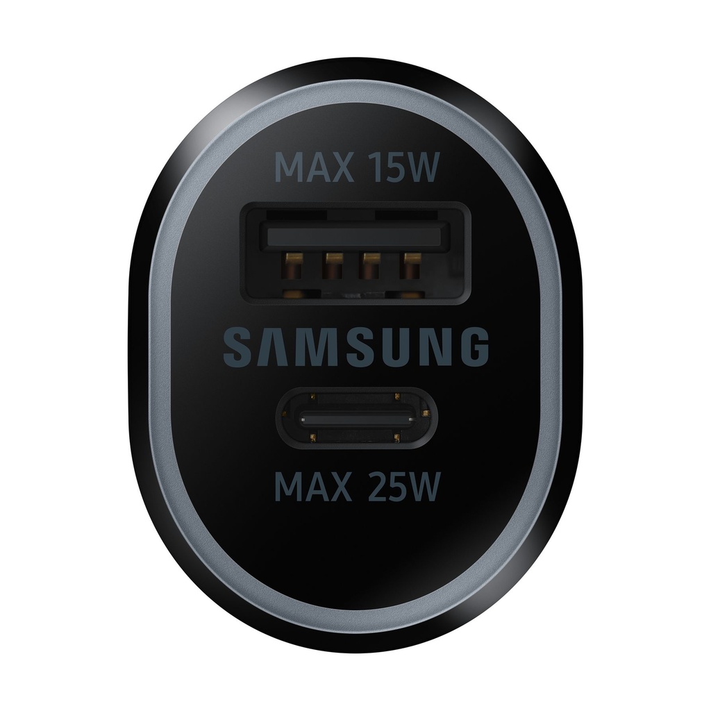 SAMSUNG POWER CAR CHARGER DUAL USB-C 25W + USB 15W BLACK EP-L4020NBEGEU