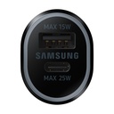 SAMSUNG POWER CAR CHARGER DUAL USB-C 25W + USB 15W BLACK EP-L4020NBEGEU